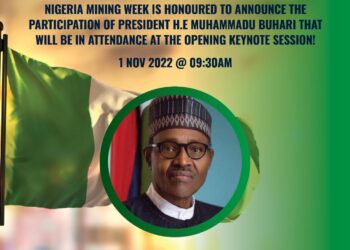 PRESIDENT MUHAMMADU BUHARI WILL BE LIVE AT THE NIGERIA MINING WEEK OPENING KEYNOTE SESSION..